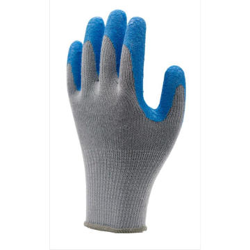 10 Gauge Seamless Polyester crinkled Latex Coated Gloves
